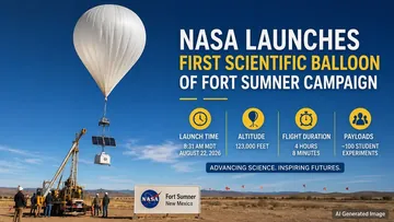 NASA Scientific Balloon 123,000 അടി ഉയരത്തിൽ; Fort Sumner Space ദൗത്യം