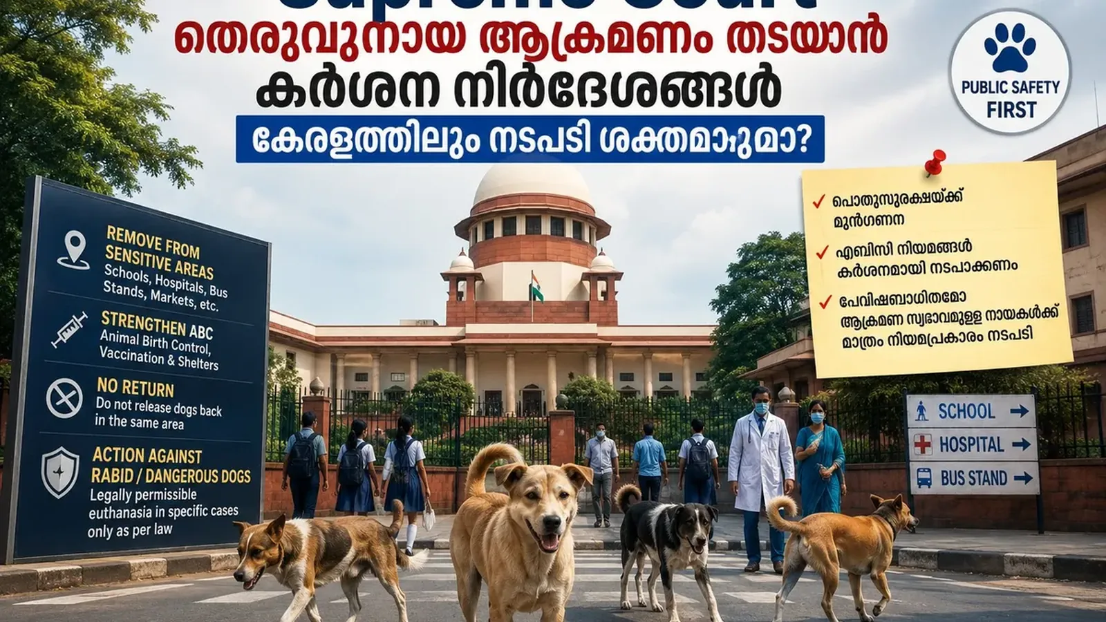 Supreme Court: തെരുവുനായ ആക്രമണം തടയാൻ കർശന നിർദേശങ്ങൾ; കേരളത്തിലും നടപടി ശക്തമാകുമോ?