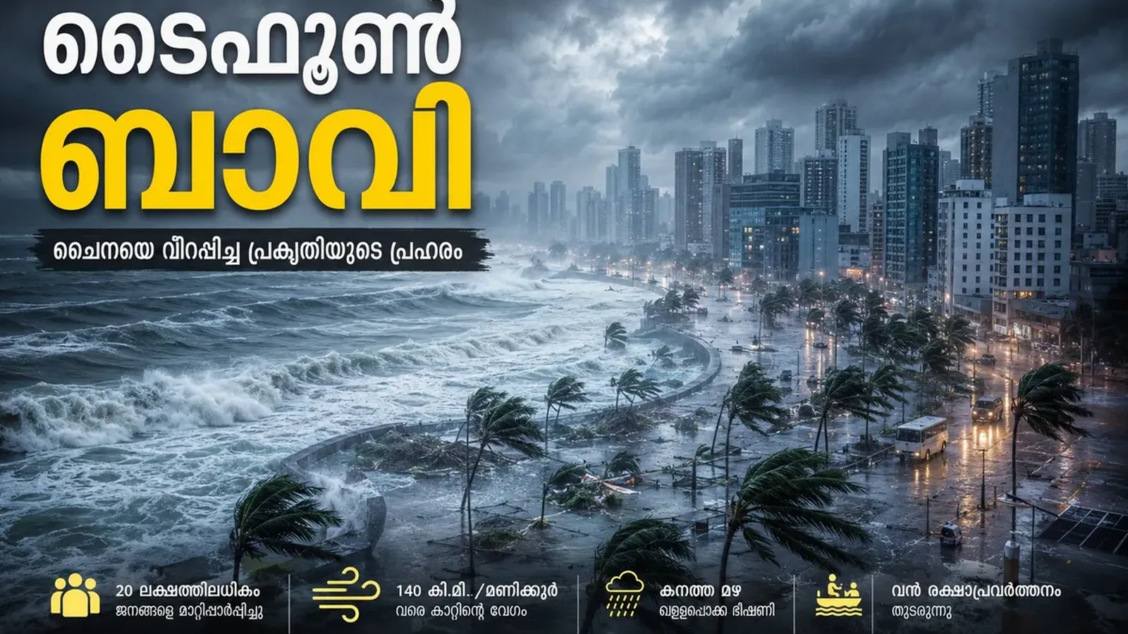 ടൈഫൂൺ ബാവി: ഏഷ്യയെ ആശങ്കയിലാഴ്ത്തിയ ചുഴലിക്കാറ്റ്