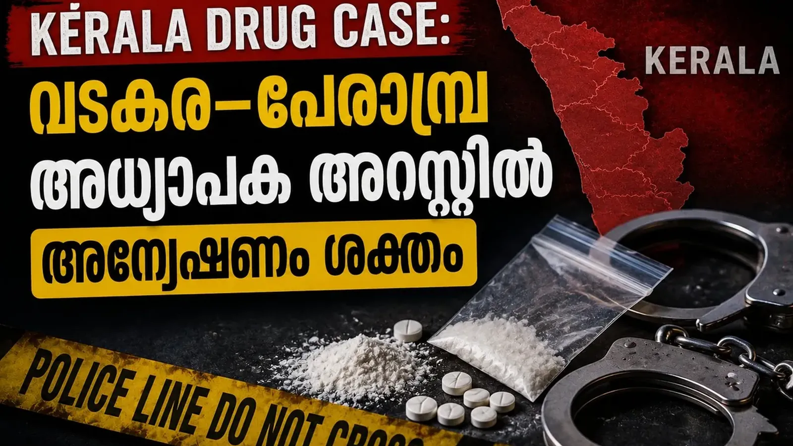 Kerala Drug Case: വടകര–പേരാമ്പ്ര അധ്യാപക അറസ്റ്റിൽ അന്വേഷണം ശക്തം