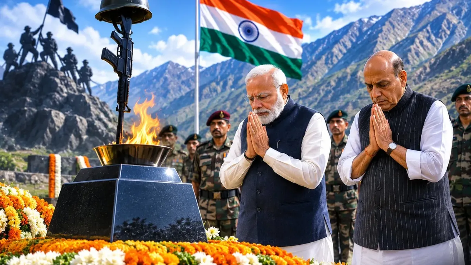 Kargil Vijay Diwas: വീരജവാൻമാർക്ക് ആദരം; PoK വിഷയത്തിൽ മാത്രം ചർച്ചയെന്ന് രാജ്‌നാഥ് സിംഗ്