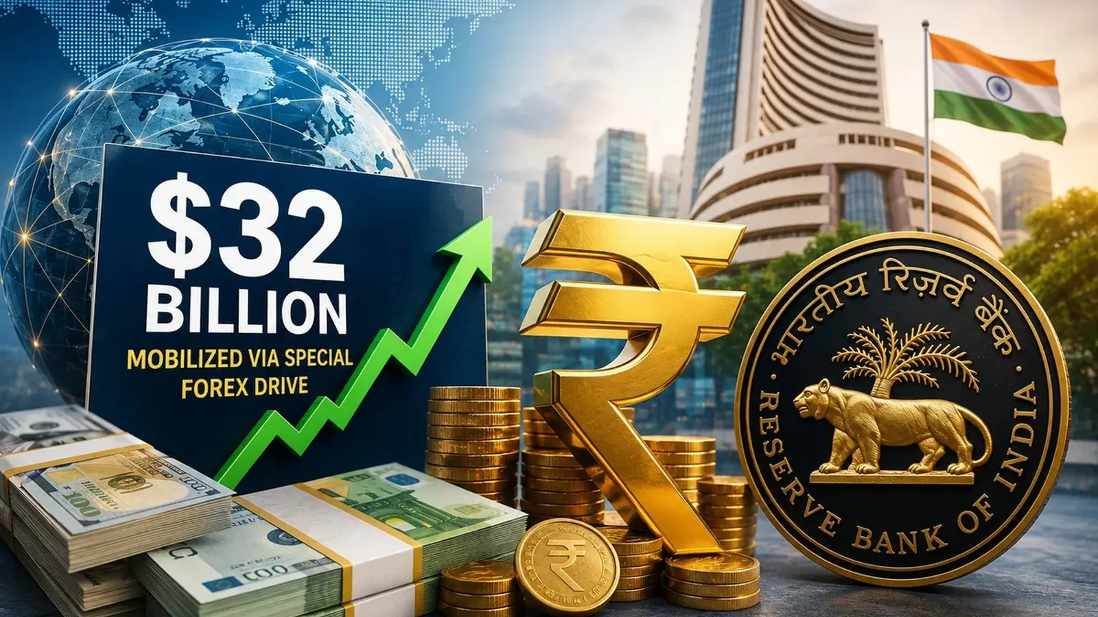 Forex Reserves: 45 ദിവസത്തിൽ 32 ബില്യൺ ഡോളർ! ആർബിഐയുടെ നീക്കം ഇന്ത്യക്ക് നൽകുന്ന നേട്ടം എന്ത്?
