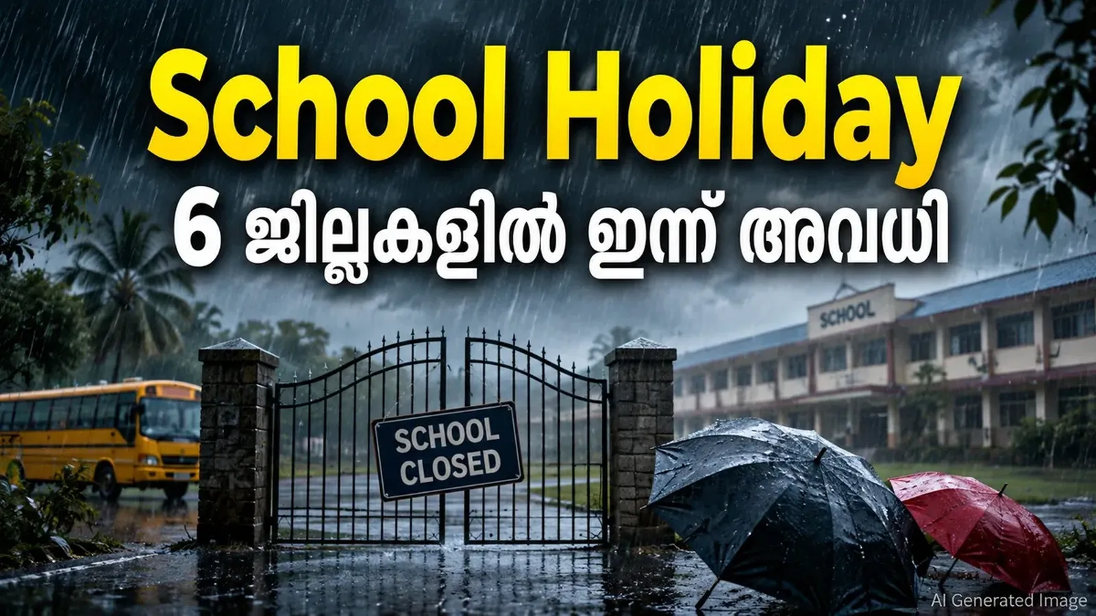 School Holiday: 6 ജില്ലകളിൽ ഇന്ന് അവധി; നിർദേശങ്ങൾ അറിയാം